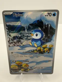 Pokemon TCG Piplup 098/094 Illustration Rare Holo Full Art Me02 Phantasmal EN - Image 1