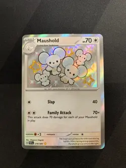 2024 Paldean Fates Maushold Shiny Rare #210/91 - Image 1