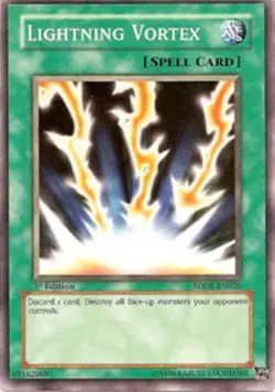 Yugioh! HP Lightning Vortex - SDDE-EN026 - Common - 1st Edition Heavily Played, - Image 1