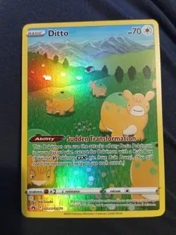 Pokemon Ditto GG22/GG70 Crown Zenith Galarian Gallery Holo Card NM Condition - Image 1