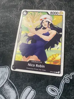 One Piece NICO ROBIN OP10-089 OP10 Royal Blood Release Event Stamp See Pics - Image 1