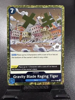 One Piece Wings of the Captain #OP06-058 Gravity Blade Raging Tiger Rare - Image 1