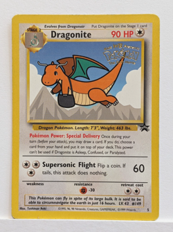 Dragonite Black Star Promo 5 Pokemon Vintage 1999 WB The First Movie- LP - Image 1