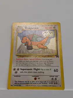 Dragonite Black Star Promo 5 Pokemon Vintage 1999 WB The First Movie- LP - Image 2