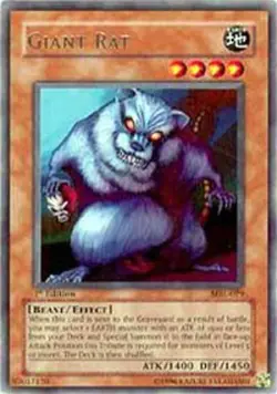 Yugioh! HP Giant Rat - MRL-079 - Rare - Unlimited Edition Heavily Played, Englis - Image 1
