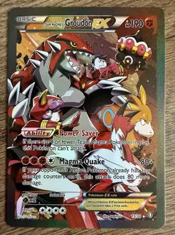 Team Magma's Groudon EX Double Crisis 15/34 Holo Custom Handmade Fan Art Card - Image 1
