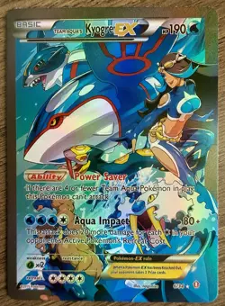 Team Aqua's Kyogre EX Double Crisis 6/34 Holo Custom Handmade Fan Art Card - Image 1