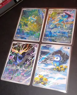 Pokemon TCG Illustration Rare 4 Card Lot Froakie Frogadier Xerneas Piplup Nm-Mnt - Image 1
