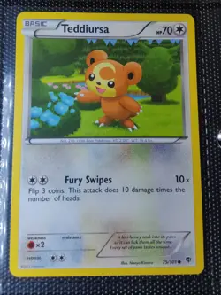 Pokemon TCG Teddiursa 75/101 Plasma Blast Regular/Common NM/LP Single Card - Image 1