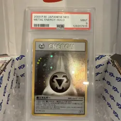 2000 Pokemon Japanese Neo Metal Energy Holo NM - Image 1