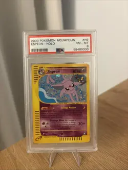 2003 Pokemon Aquapolis Espeon Holo #H9/H32 PSA 8 - Very Clean - Image 1