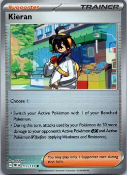 Kieran 113/131 Pokeball Holo UC Prismatic Evolutions Pokemon NM - Image 1