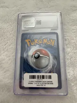 Pokemon 2024 10 Surging Sparks #210/191 Flapple Illustration Rare Holo CGC 10 - Image 2