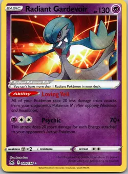 RADIANT GARDEVOIR 069/196 RADIANT RARE LOST ORIGIN POKEMON NM - Image 1