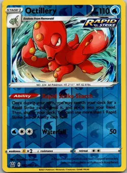 Octillery 037/163 Holo Rare Battle Styles Pokemon Reverse Holo Near Mint - Image 1