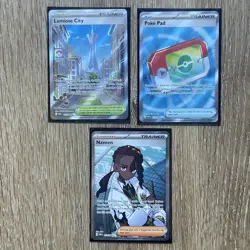 Pokemon TCG Trainer Foil Full Art Lot 3 Lumiose City/Poke Pad/Naveen - Image 2