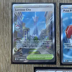 Pokemon TCG Trainer Foil Full Art Lot 3 Lumiose City/Poke Pad/Naveen - Image 4