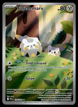 Togedemaru 104/094 Illustration Rare Phantasmal Flames Pokemon Holo NM - Image 1