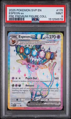 2025 POKEMON SVP EN-SV BLACK STAR PROMO #175 ESPEON EX PSA 9 - Image 1