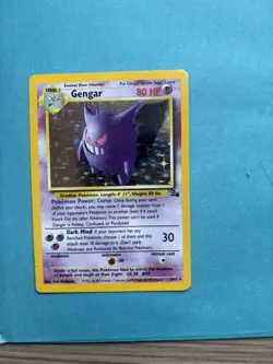 Pokemon TCG Gengar Fossil 5/62 Holo Rare MP. - Image 1