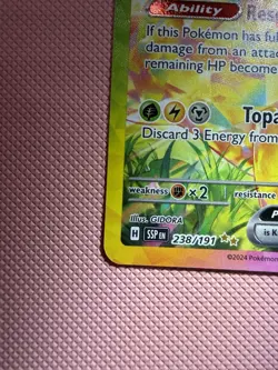 Pokemon TCG Pikachu ex #238/191 Surging Sparks SIR NM Condition - Image 4