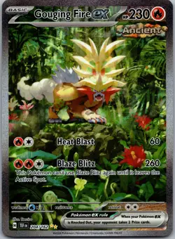 GOUGING FIRE EX 204/162 SPECIAL ILLUSTRATION RARE TEMPORAL FORCES POKEMON NM - Image 1