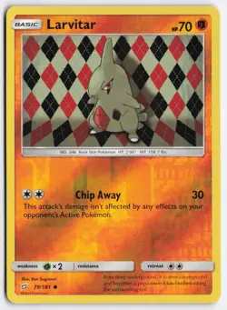 Larvitar 79/181 Common Team Up Pokemon Reverse Holo Lightly Played - Image 1