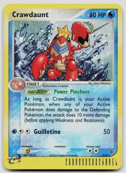Crawdaunt 3/97 Dragon Holo Pokemon MP+ - Image 1