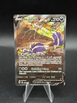 Skuntank V Alt Full 181/195 SWSH: Sword & Shield Pokemon Silver Tempest NM HB3 - Image 1