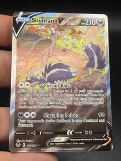 Skuntank V Alt Full 181/195 SWSH: Sword & Shield Pokemon Silver Tempest NM HB3 - Image 2