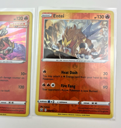2 Card Lot Entei Reverse Holo Rare Pokemon TCG - Image 3
