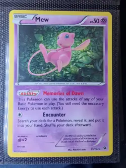 Mew 29/124 - XY - Fates Collide Pokemon TCG - Rare Holo NM/LP Single Card - Image 1