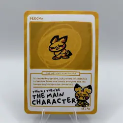 Pokedoodles Gag Teams - Peechy (Pichu) 38/90 - Set 2 Pokemon Fan Art - Image 1