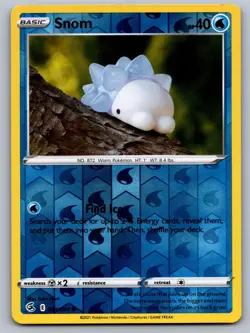 Snom 084/264 Common Fusion Strike Pokemon Reverse Holo Near Mint - Image 1