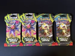 Pokemon Mega Evolution Perfect Order Sleeved Booster Packs Lot Of 4 - Image 1