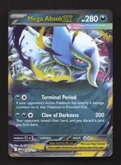 Mega Absol ex 086/132 Double Rare Mega Evolution Pokemon Near Mint - Image 1
