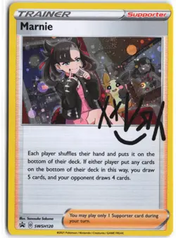 Marnie SWSH120 Holo Promo Sword & Shield Promo Pokemon NM - Image 1