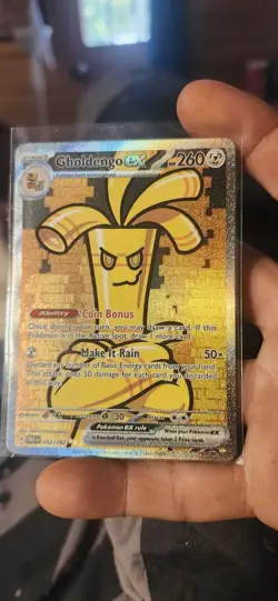 NM Pokemon Gholdengo EX TCG Paradox Rift Holo Card 252/182 - Image 1