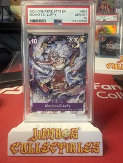 2024 One Piece Starter Deck ST18 Purple Monkey D. Luffy PSA 10 GEM MINT - Image 1