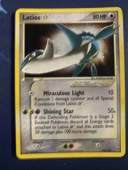 Latios Gold Star Holo Rare Card 106/107 EX Deoxys LP/NM - Image 3