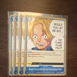 [Playset] One Piece TCG OP15-056 Would You Let Me Eat the Flame-Flame FruitU x4 - Image 1