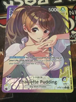 One Piece TCG Charlotte Pudding OP08-058 Parallel Alt Art Two Legends ENGLISH NM - Image 1