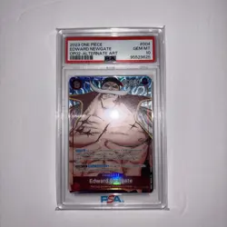 One Piece Paramount War Edward Newgate OP02-004 Alt Art PSA 10 English - Image 3