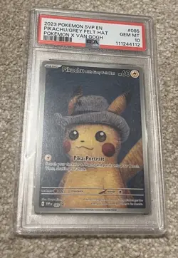 Pikachu With Grey Felt Hat SVP 085 Pokemon Van Gogh Promo Card PSA 10 GEM MINT⚡ - Image 1