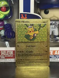 Pokemon TCG Gold Foil Fan Art - Pikachu #074/073 - Gold Card - Image 1