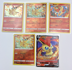 5 Card Lot Victini Ultra Rare V Reverse Holo Rare Pokemon TCG Common - Image 1