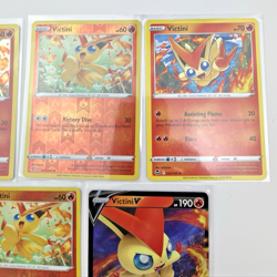 5 Card Lot Victini Ultra Rare V Reverse Holo Rare Pokemon TCG Common - Image 5