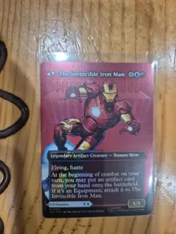 Tony Stark (Borderless) (0363) MTG Marvel Super Heroes Foil & Monica For HOC - Image 2
