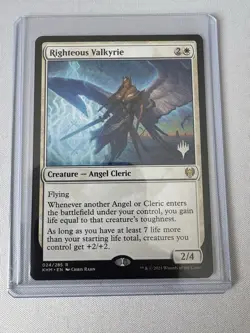 Righteous Valkyrie Kaldheim Regular, Rare, 024 Promo Pack - Image 1