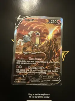 Entei v GG36/GG70 Crown Zenith: Galarian Gallery Holo Pokemon Card Ultra Rare - Image 1